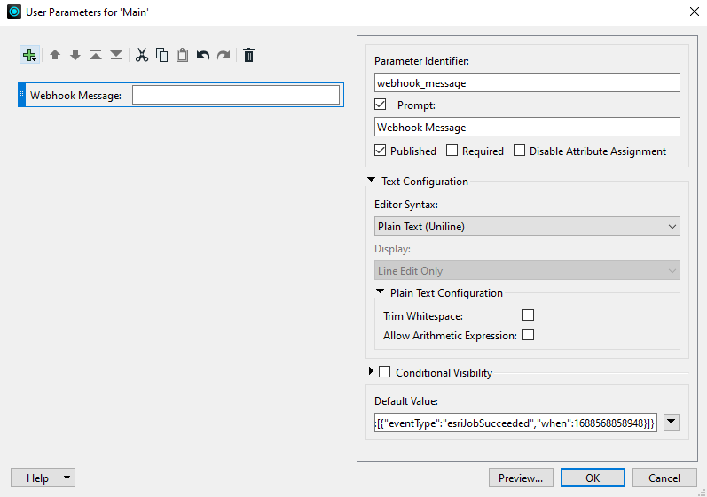 Configure Param