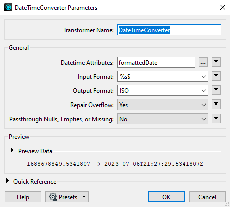 Configure date time converter