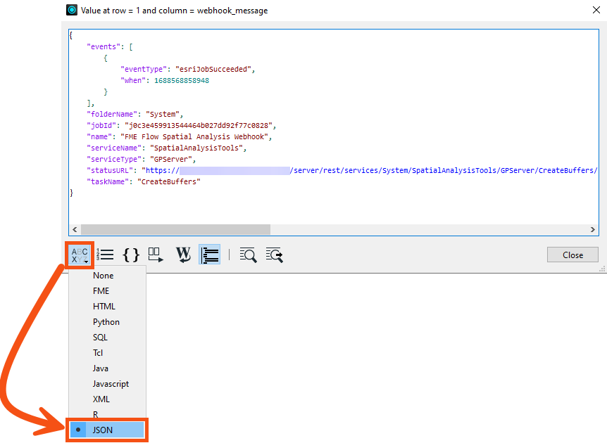 View JSON
