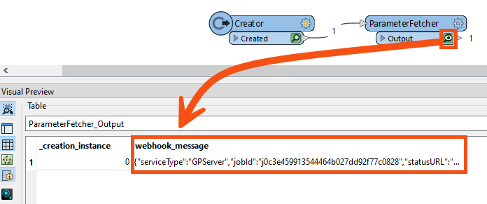 View webhook message