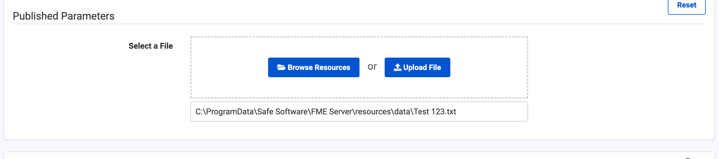 FME Server Parameter