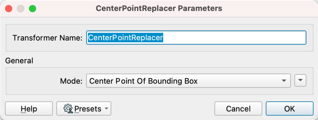 Center point replacer