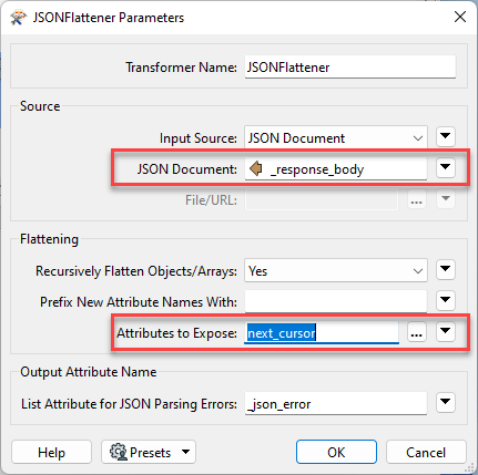 JSON flattener