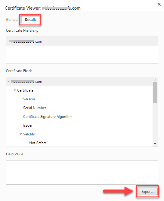Export Cert