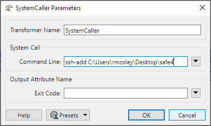 Use "ssh-add \\path\to\key" syntax in the SystemCaller to add a private key to ssh-agent