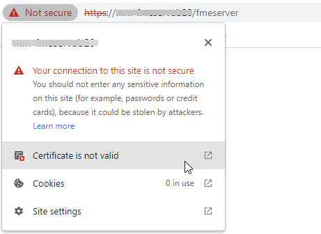Chrome not secure