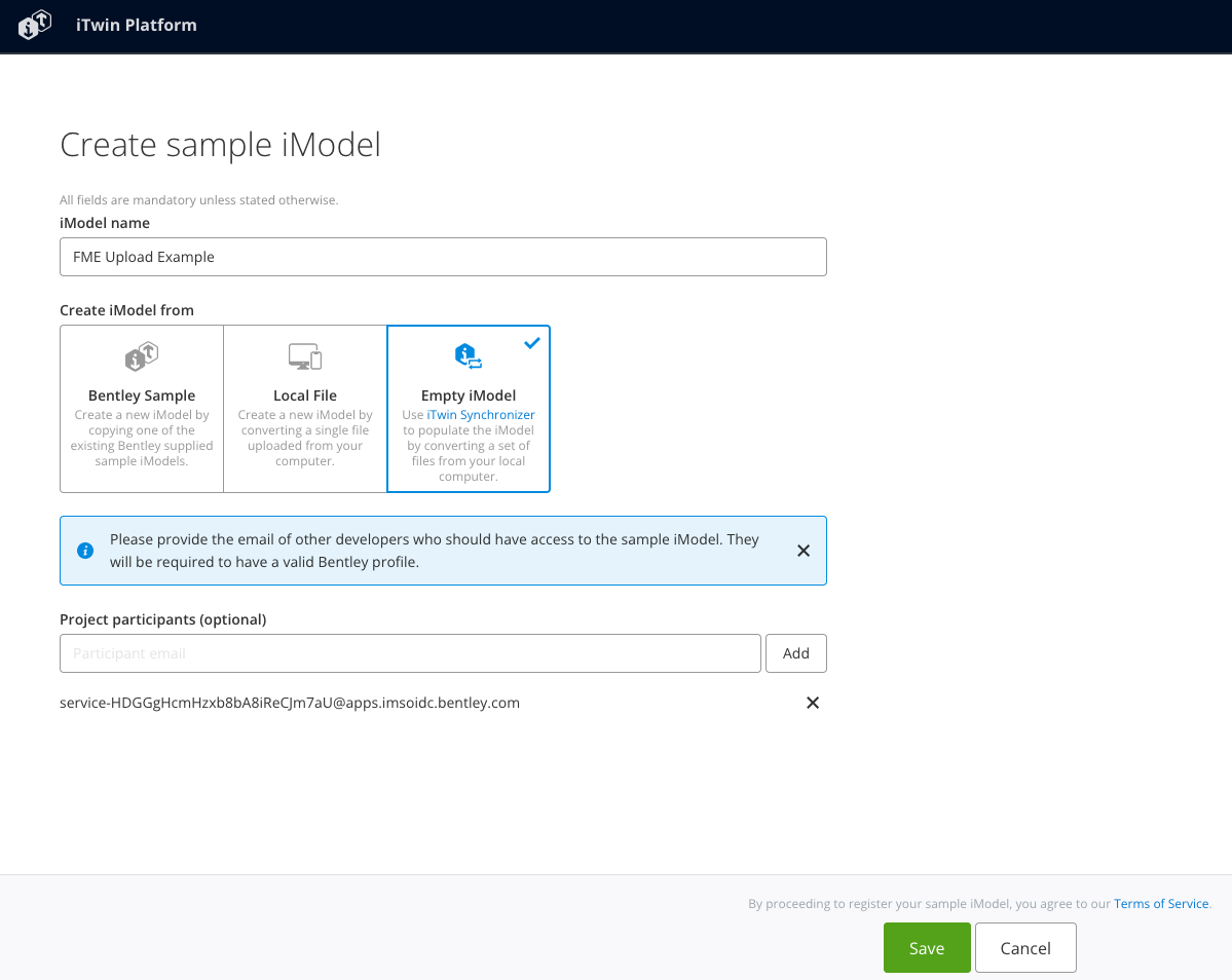 Create sample iModel