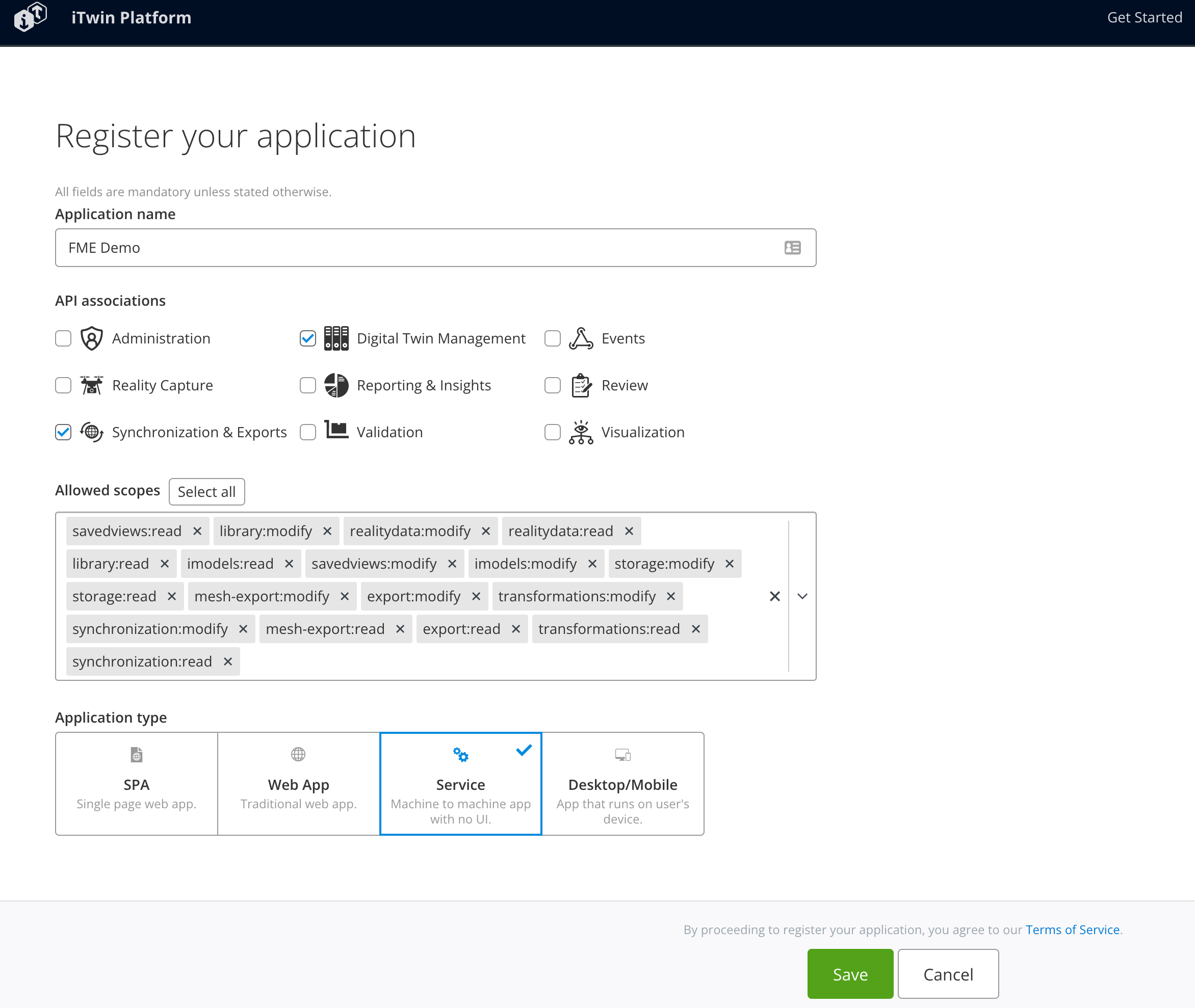 Register your application