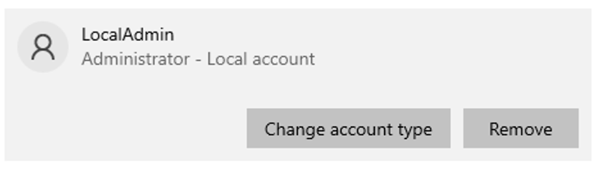Windows Local Admin Account