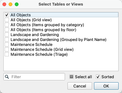 Select feature types