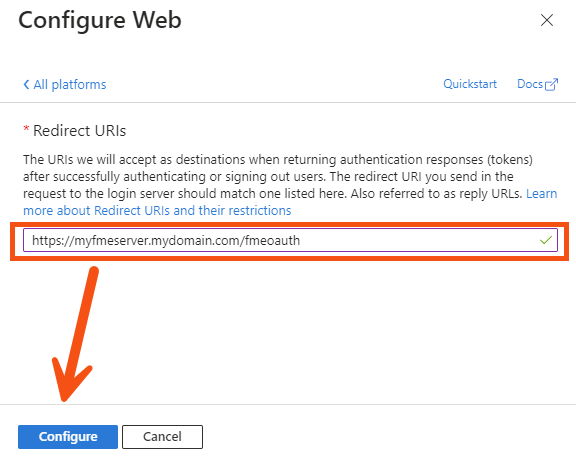 Configure Web URI