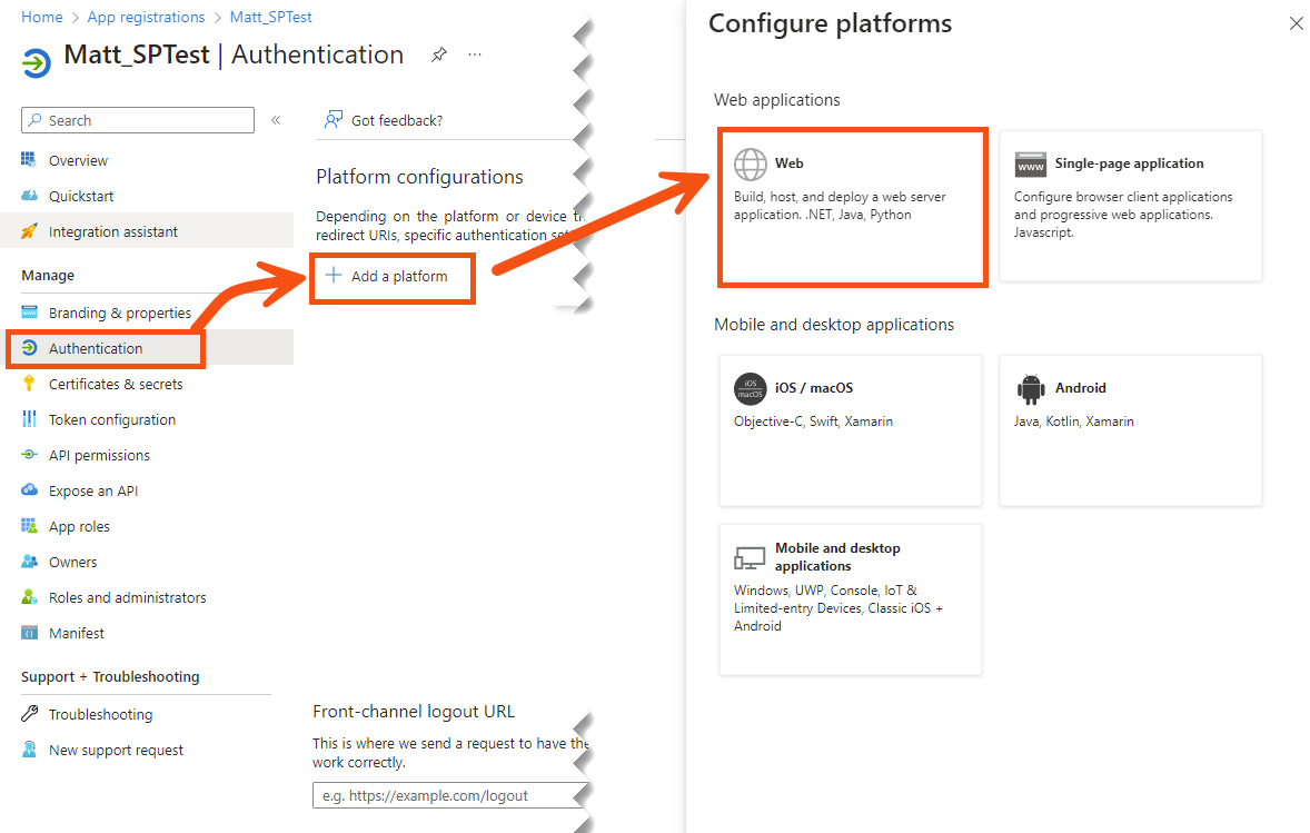 Add Web Platform
